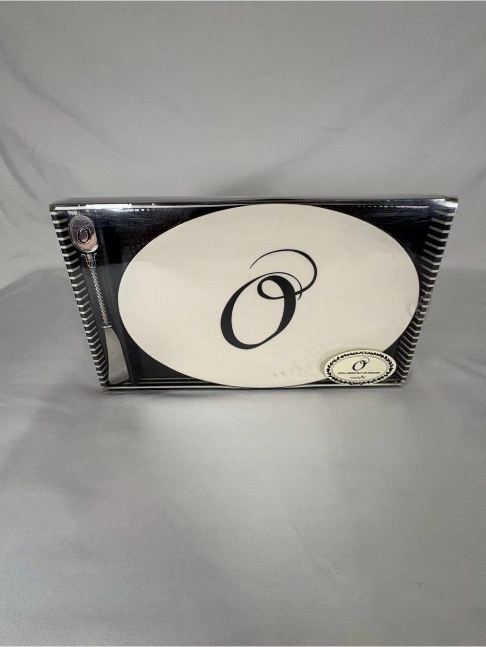 Mud Pie Black and White Striped Gift Box